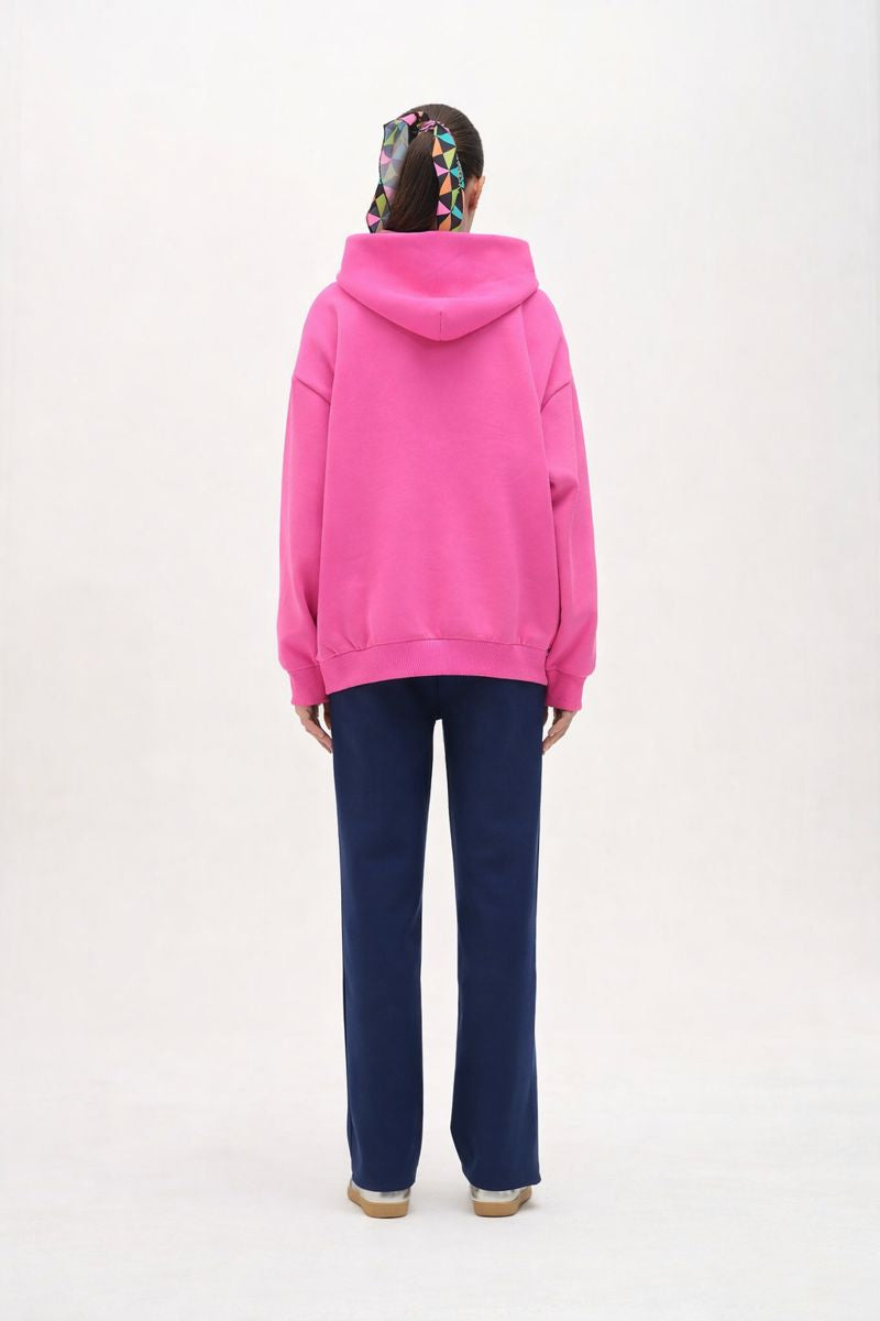 ANDRIEL OVERSIZE HOODIE PİNK
