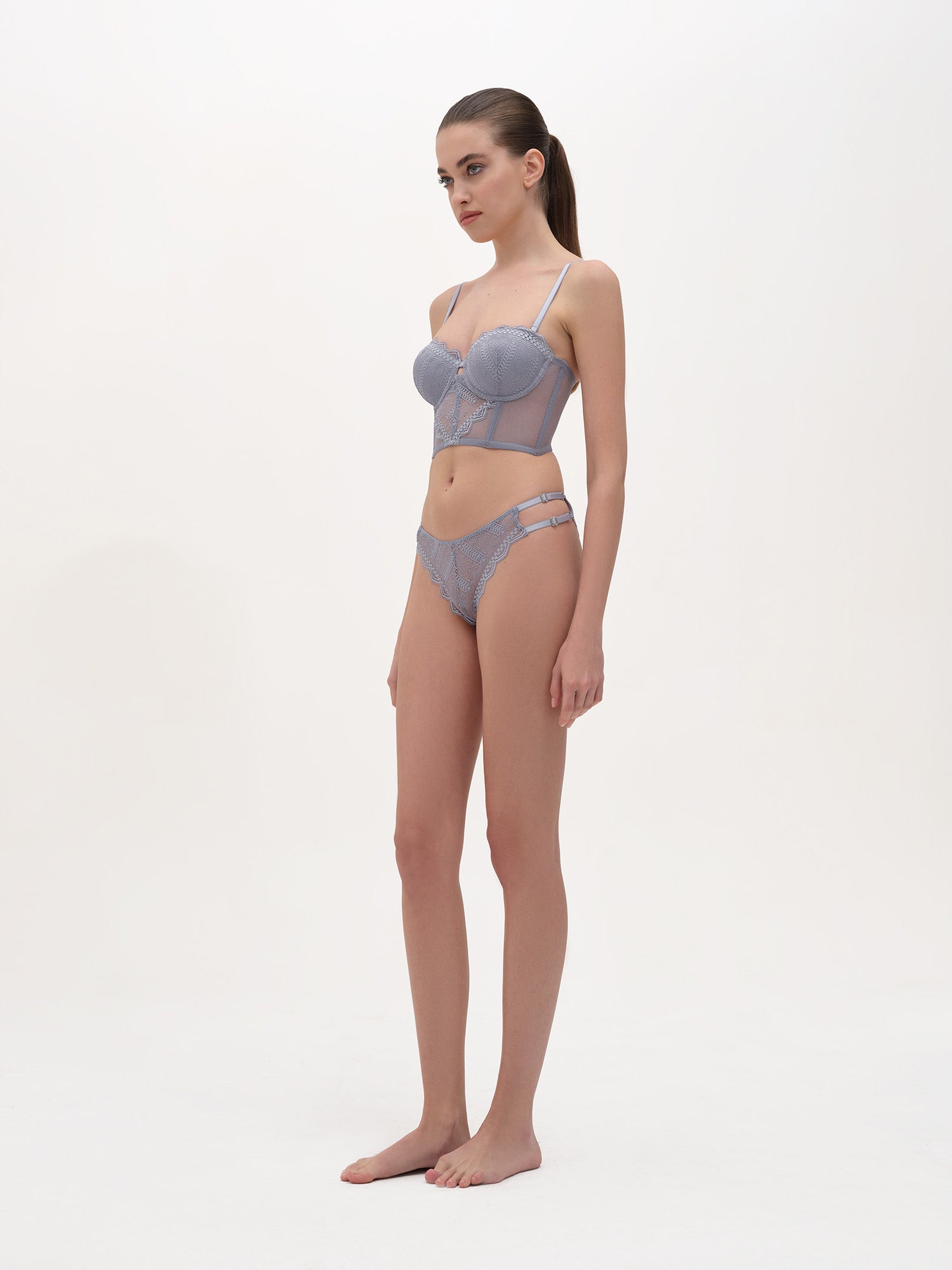 Blau Dessous-Set