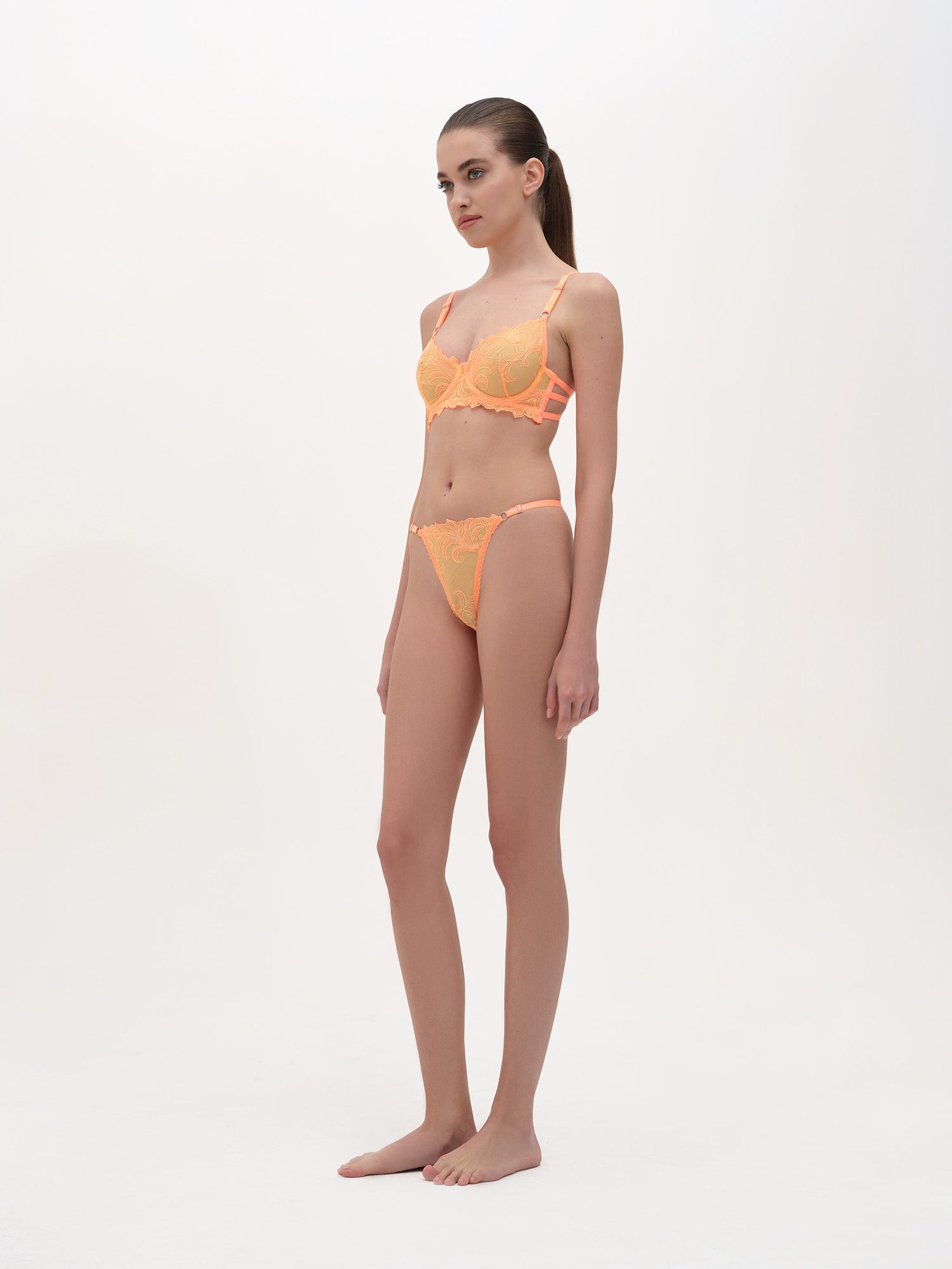 Orange Dessous-Set