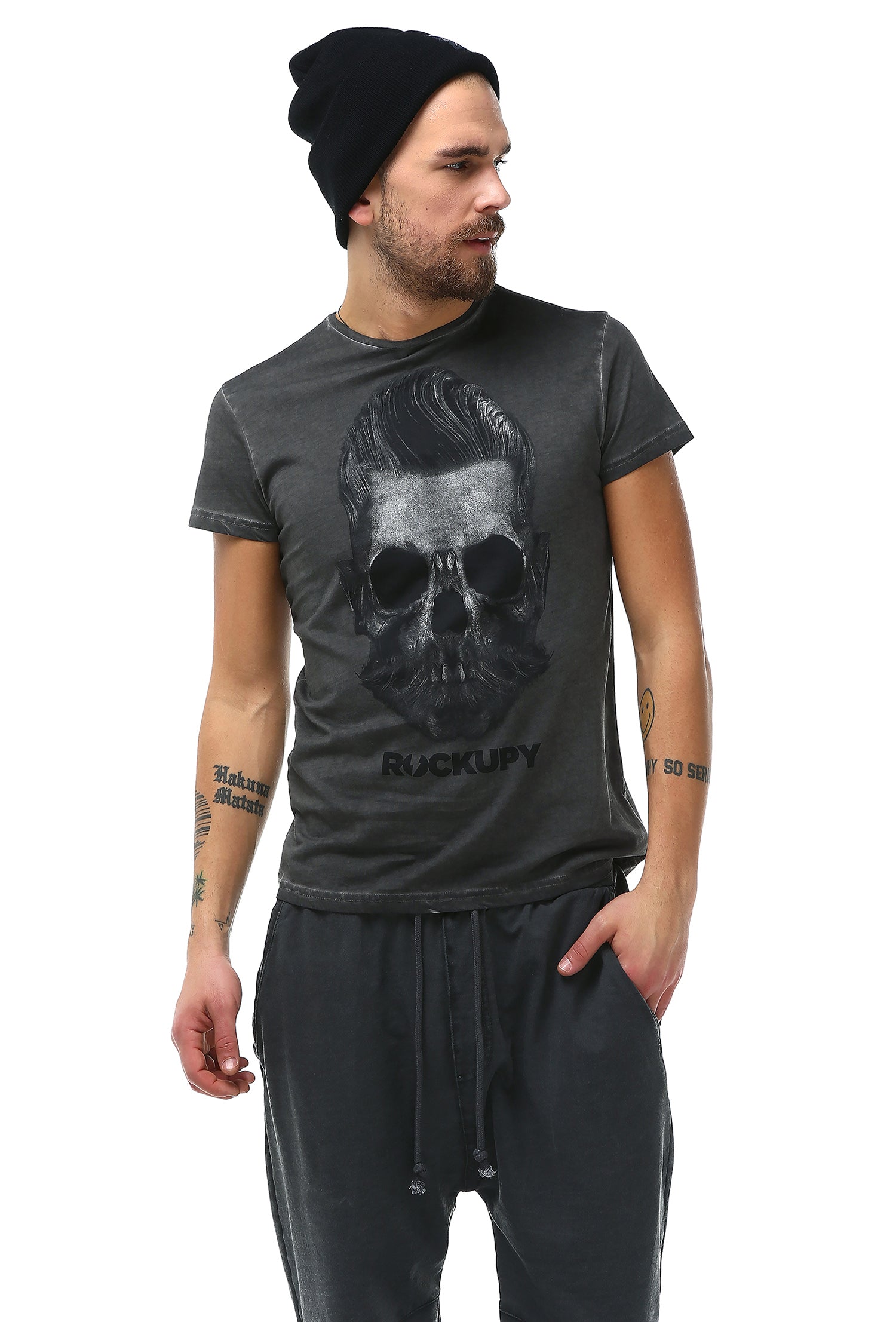 Skull Printed T-shirt - Rockupy