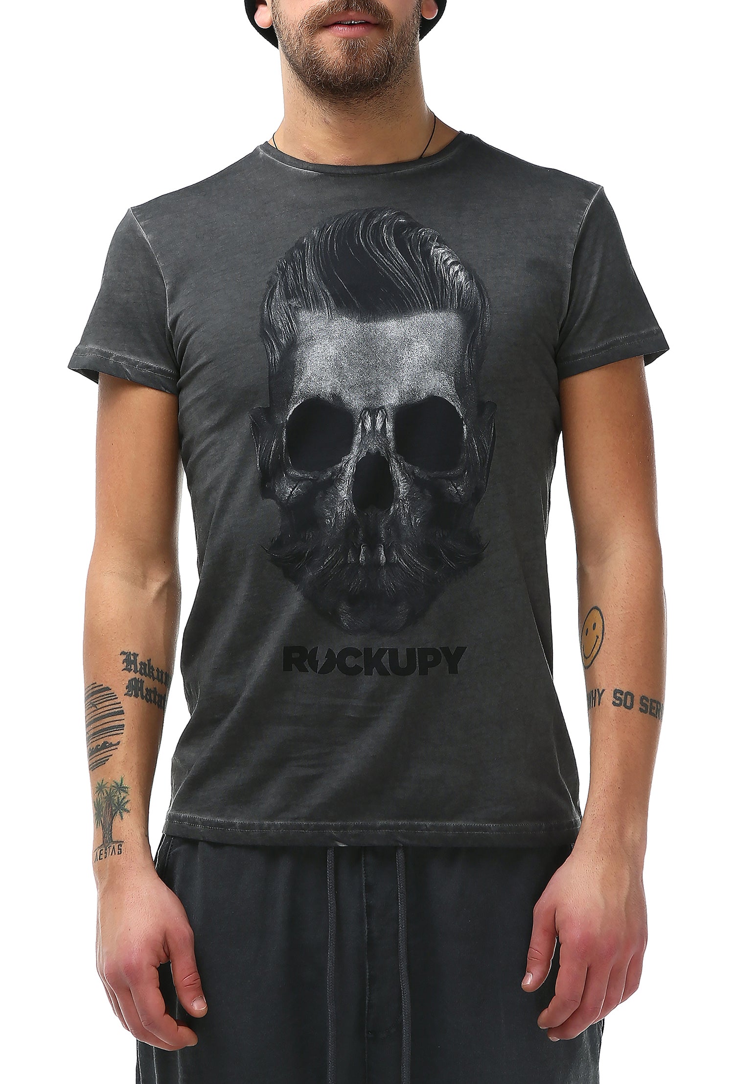 Skull Printed T-shirt - Rockupy