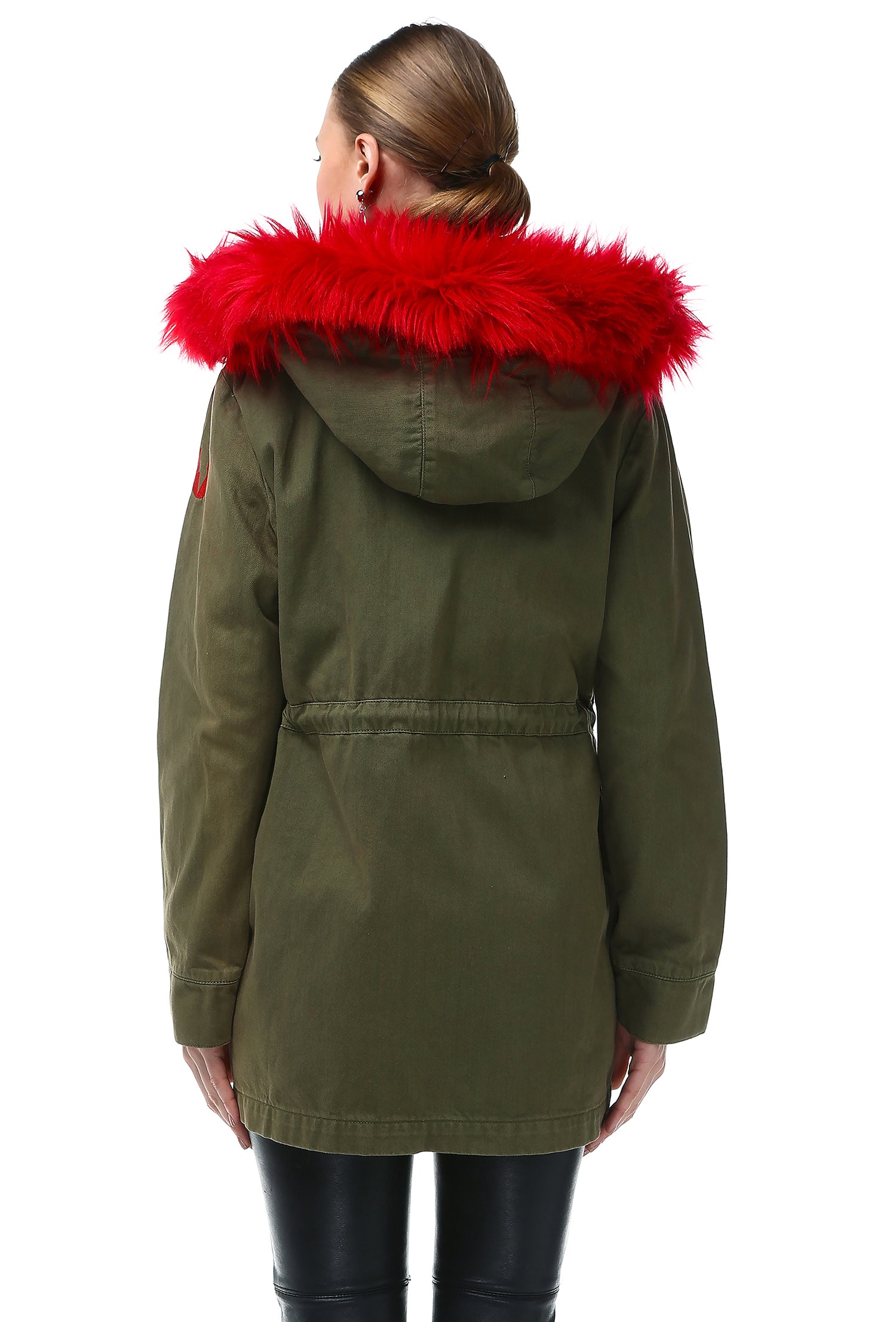 Women Green Coat - Rockupy