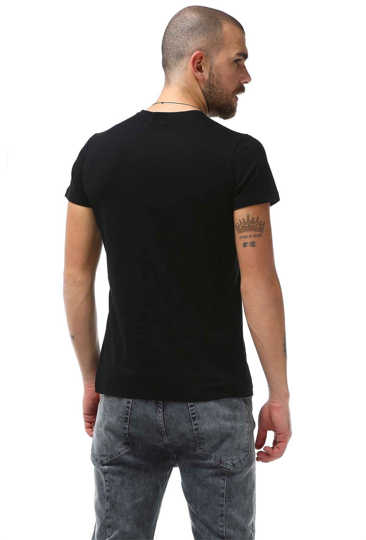 Skull Detailed Digital Printed T-Shirt - Rockupy
