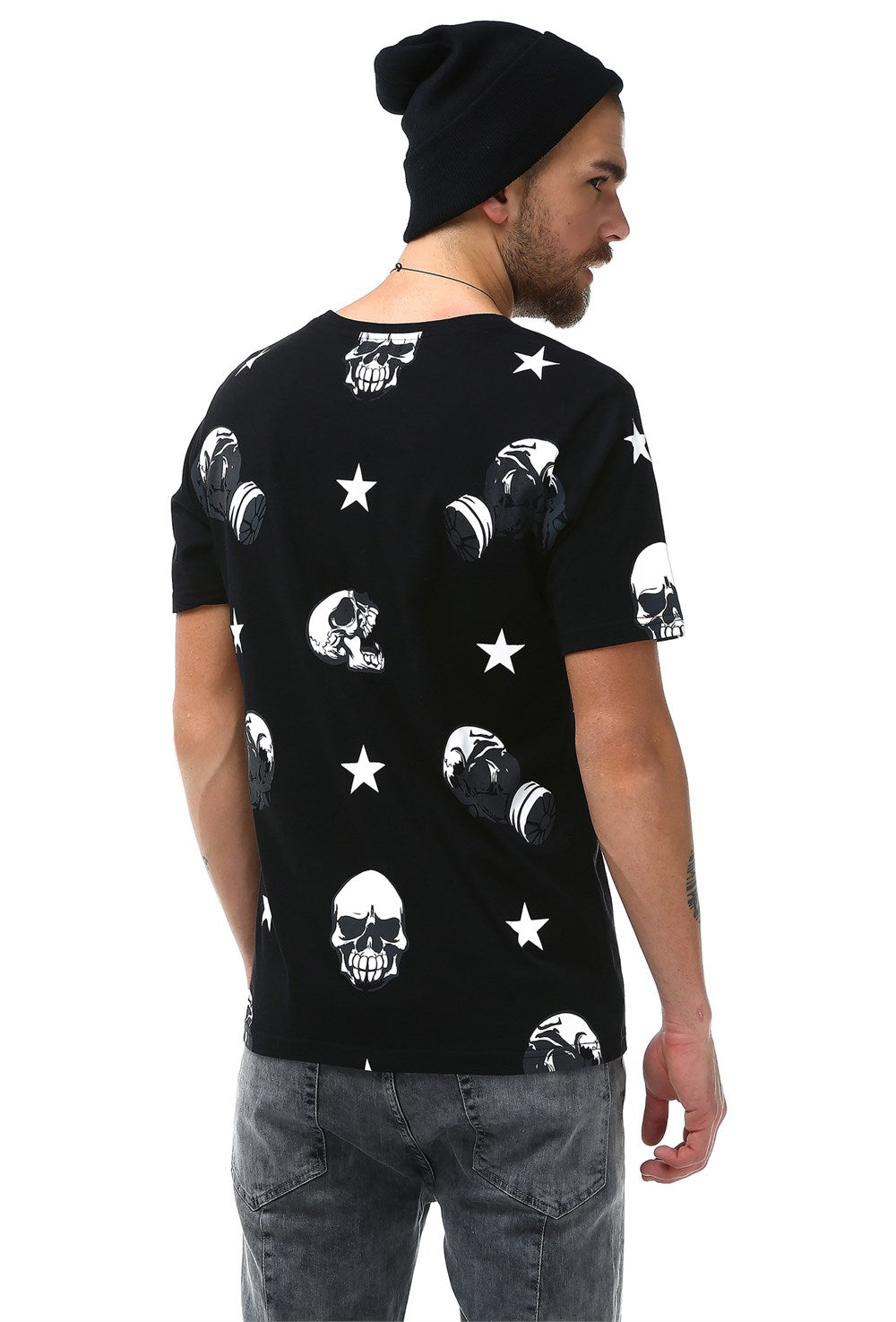 Skull Printed T-shirt - Rockupy