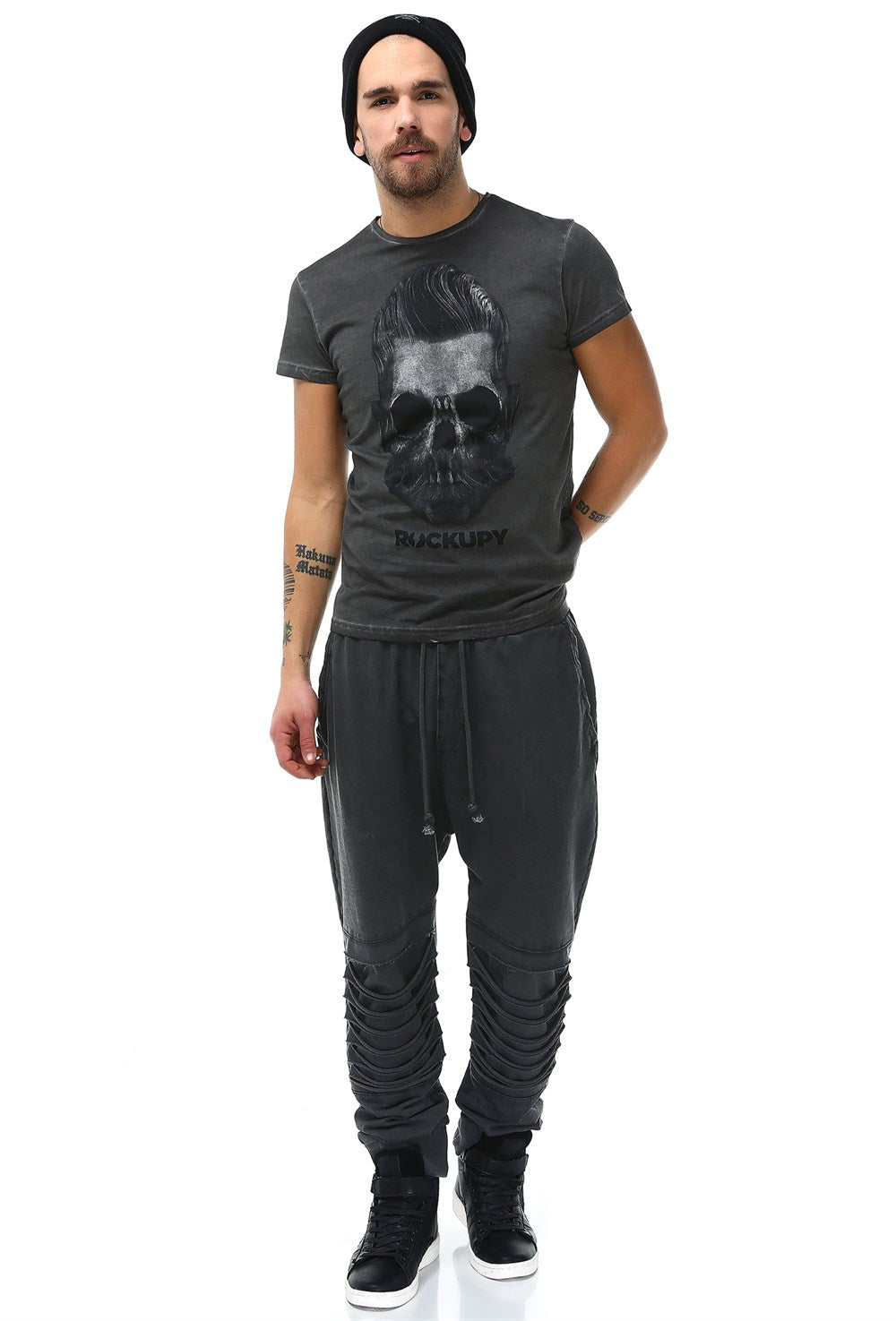 Skull Printed T-shirt - Rockupy