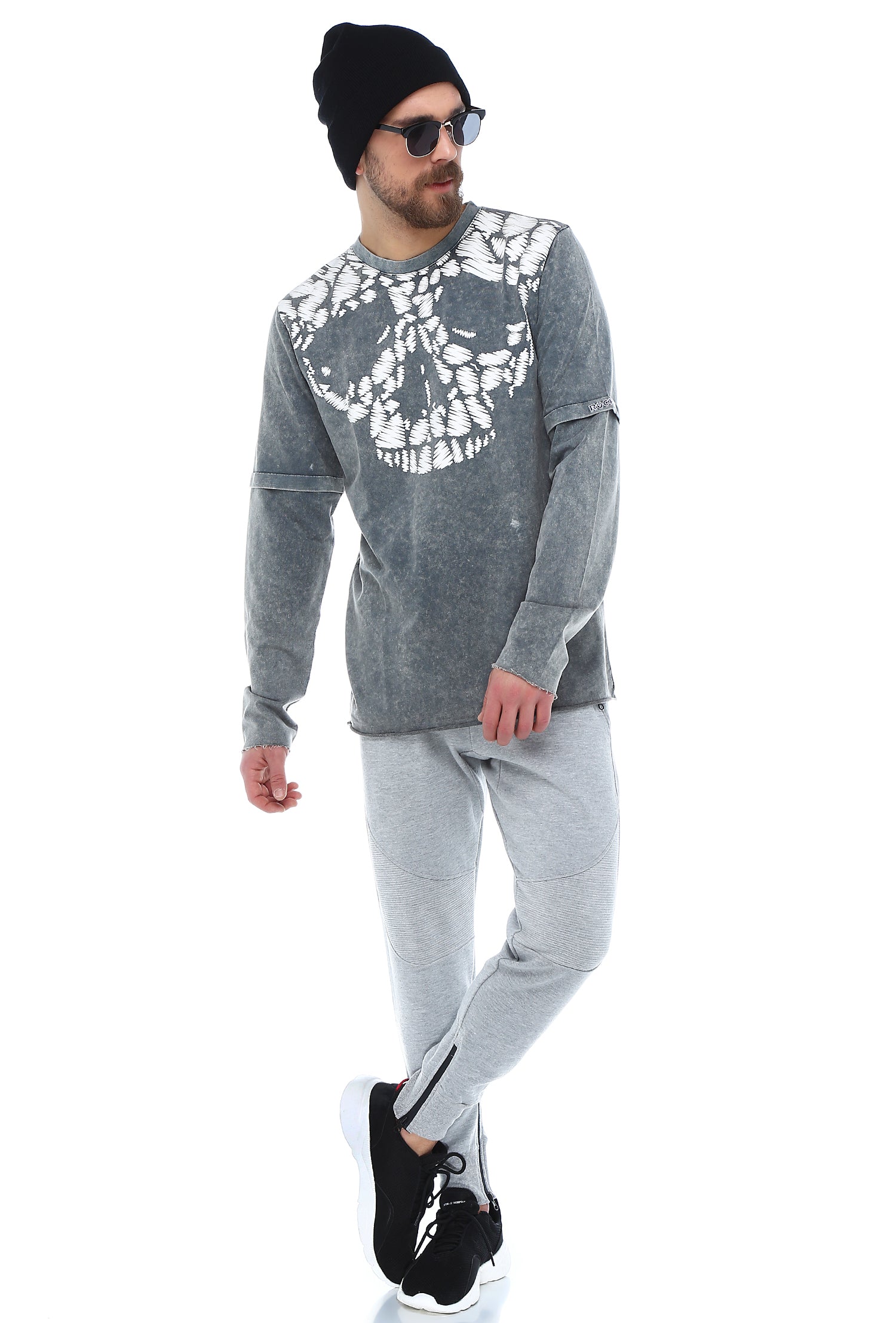 Rockupy Skull Printed Sweatshirt - Rockupy