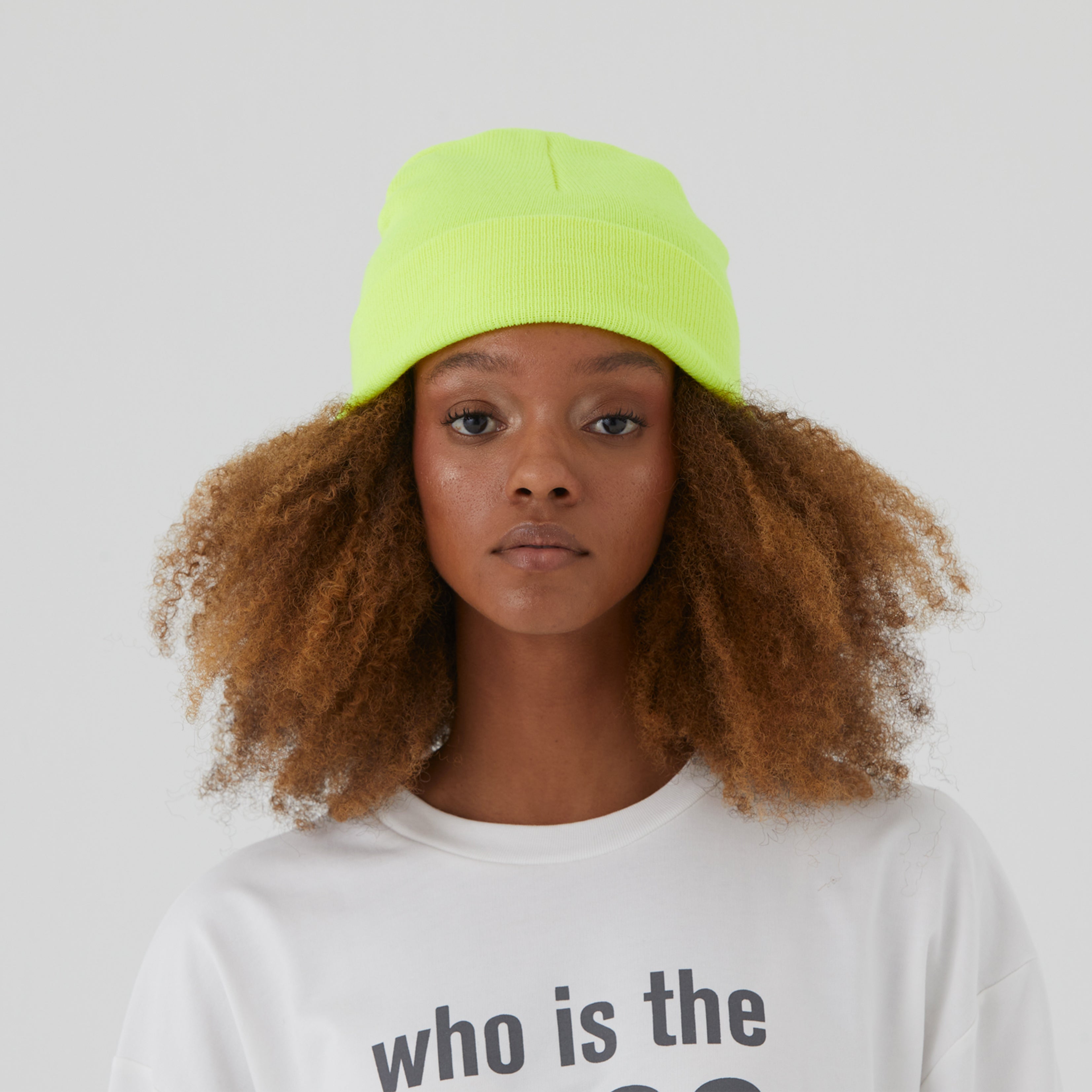 Beanie Unisex in Neon Gelb