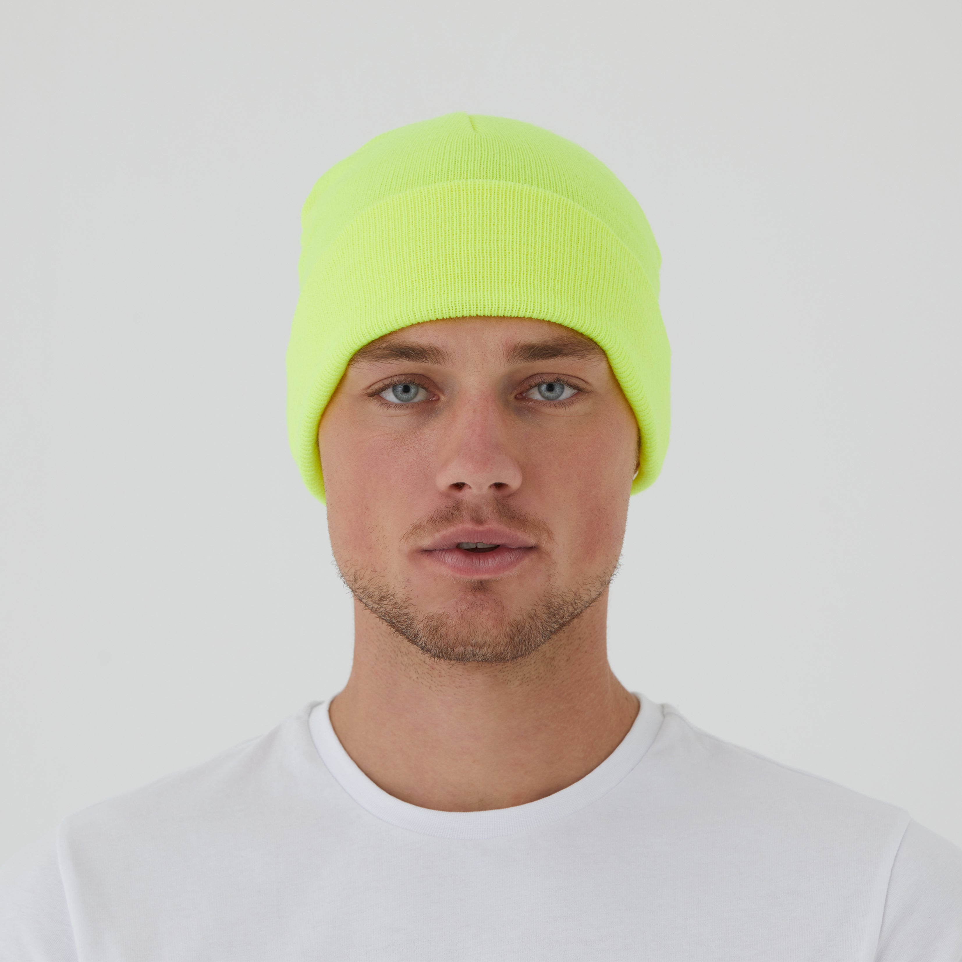 Beanie Unisex in Neon Gelb