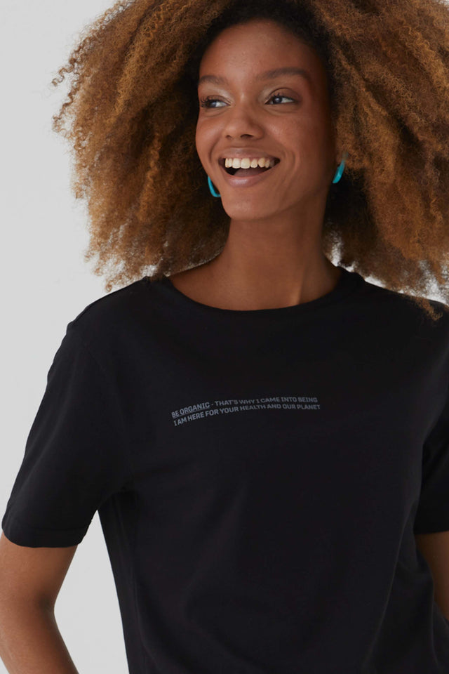 Organic T-Shirt für Damen Okellani in Schwarz