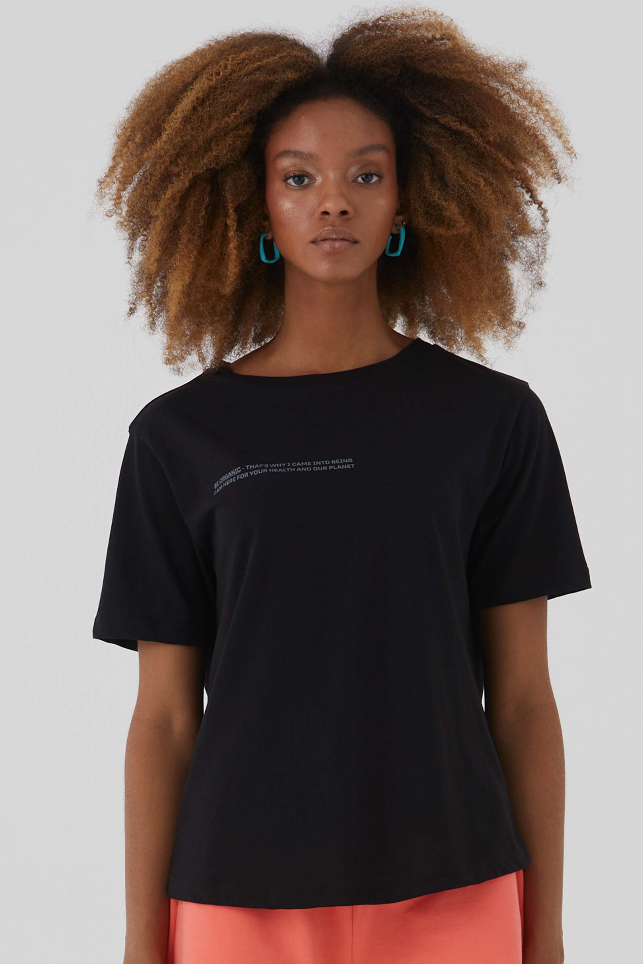 Organic T-Shirt für Damen Okellani in Schwarz