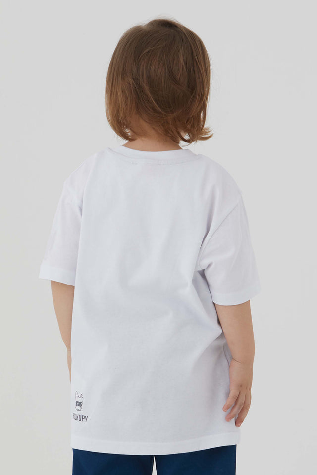 Organic Kinder T-Shirt Unisex Quoc in Weiß